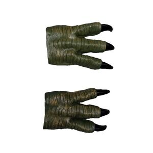 Large Green Dinosaur Costume Hands Claws‎ Kids Raptor Monster Play Gloves Set